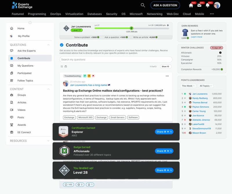 Toast notifications screenshot